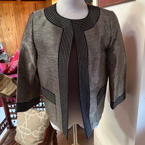 ELLEN TRACY Black and Gold Threads Jacket – 2